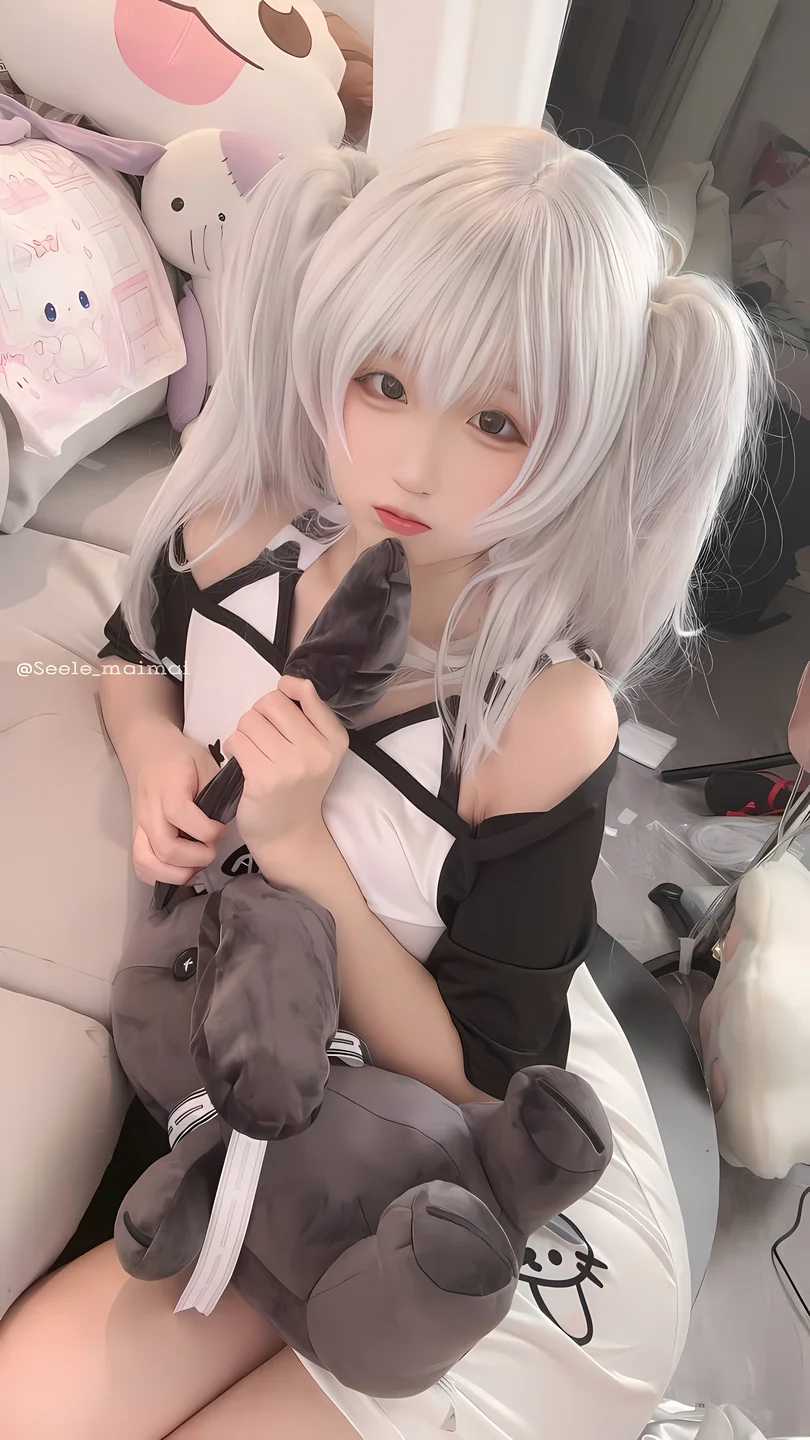 seele麦麦 - No.021 白色双马尾 [16P-82MB] tg@simisebaisi 【丝足阁】010.webp